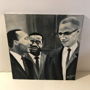Signed Canvas Dated 2013 Based On 1955 Photo Civil Rights Leaders